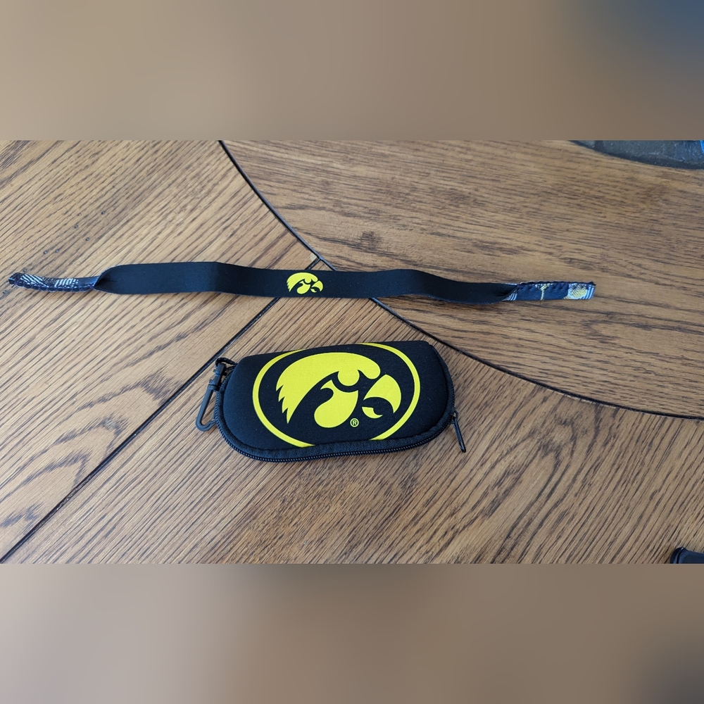 COPY - Iowa Hawkeye glasses case and sunglasses strap BRAND NEW